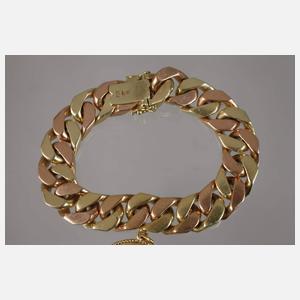 Schweres Panzerarmband mit Münzanhänger