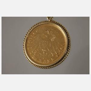 Schweres Panzerarmband mit Münzanhänger