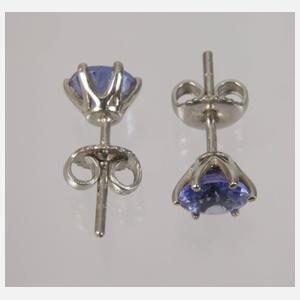 Paar Ohrstecker mit Tansaniten