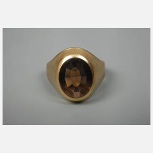 Herrenring mit Rauchquarz