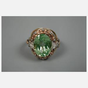 Damenring mit Diamanten und Steinbesatz