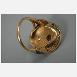Prächtiger Ring mit Emaille