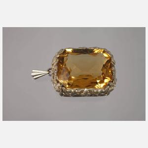 Anhänger mit großem facettierten Citrin