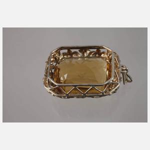 Anhänger mit großem facettierten Citrin