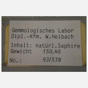 Großes Konvolut facettierte Saphire