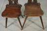 Zwei Paar Brettstühle