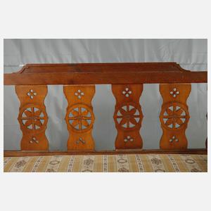 Klassizistische Polsterbank und Stuhl