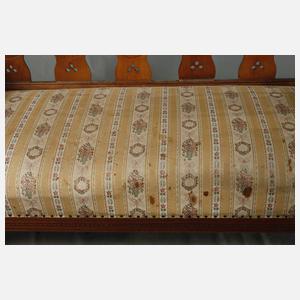 Klassizistische Polsterbank und Stuhl