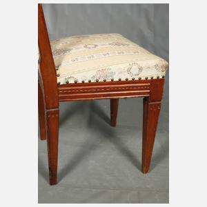 Klassizistische Polsterbank und Stuhl