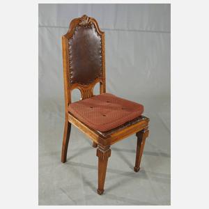 Kulissentisch und sechs Stühle