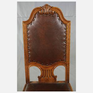 Kulissentisch und sechs Stühle