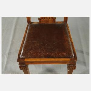 Kulissentisch und sechs Stühle