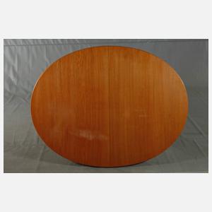 Kulissentisch und sechs Stühle