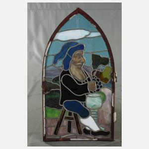 Paar Bleiglasfenster