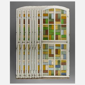 Sieben große Bleiverglasungen