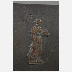 Klassizistische Kaminplatte Eisenguss