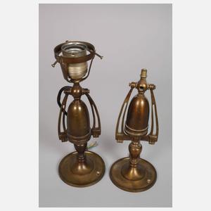 Vier Tisch-/Wandlampen