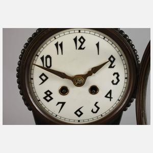 Große Bronze-Pendule Jugendstil