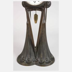 Große Bronze-Pendule Jugendstil