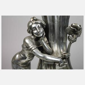 Große Figurenpendule Jugendstil