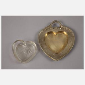 Silber zwei Salieren mit Löffeln