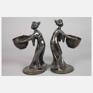Argentor Wien Paar figürliche Tafelaufsätze