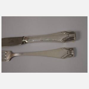 Abendbrotbesteck für sechs Personen