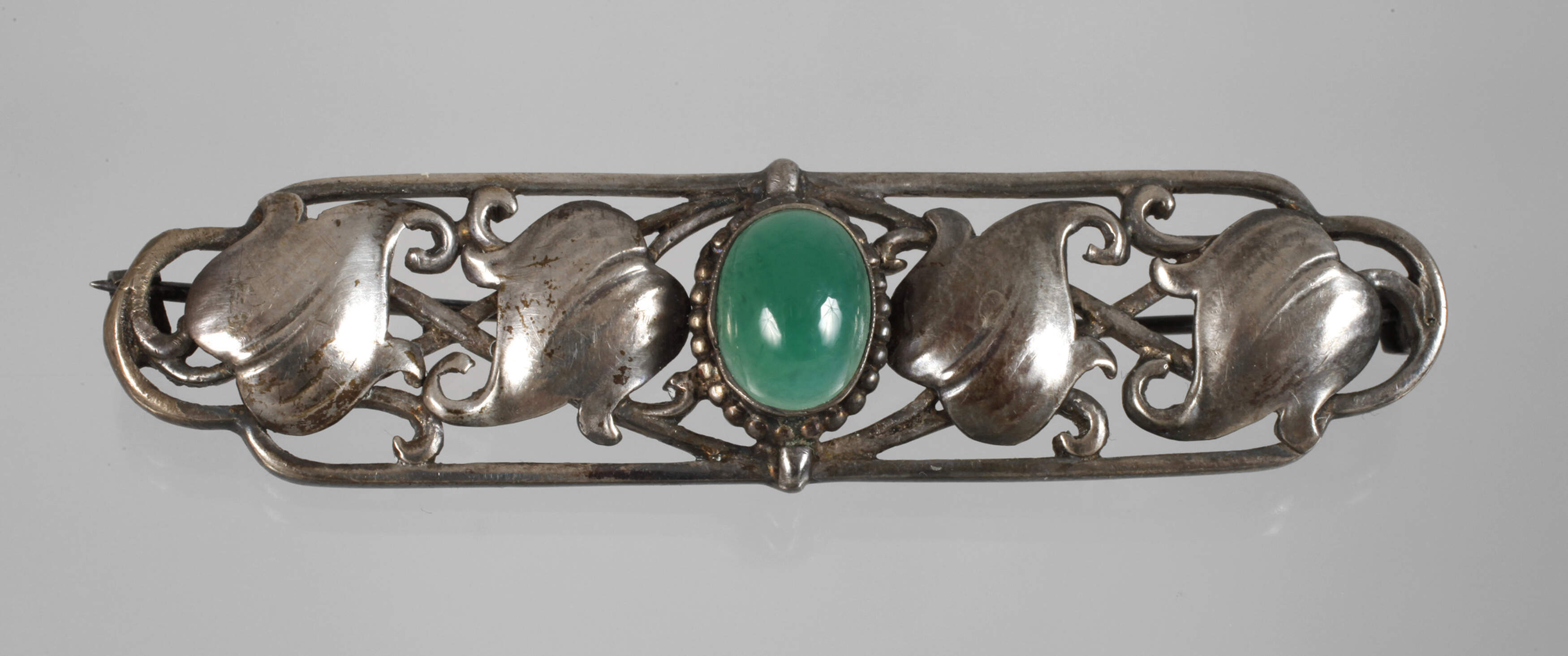 Theodor Fahrner Brosche mit Chrysopras