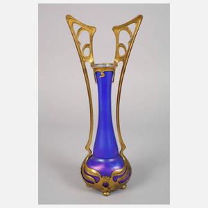 Paar montierte Glasvasen