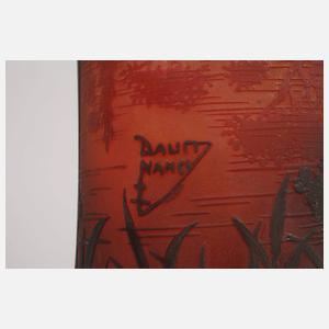 Daum Nancy Ätzglasvase Abendstimmung