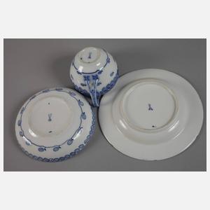 Meissen Kaffeegedeck "Blaue Rispe"