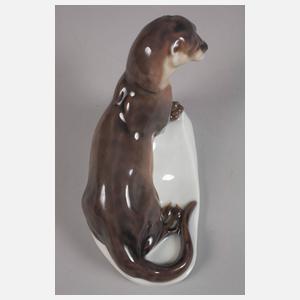 Meissen seltener "Fischotter auf Felsen"