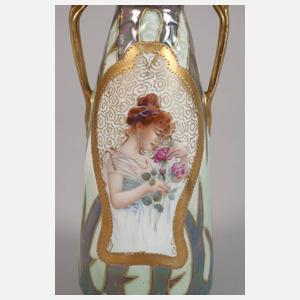 Schlegelmilch Suhl Paar Henkelvasen Jugendstil