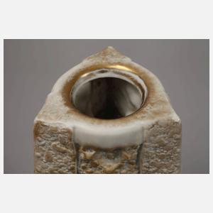 Ernst Wahliss Wien große Reliefvase Wintermotiv