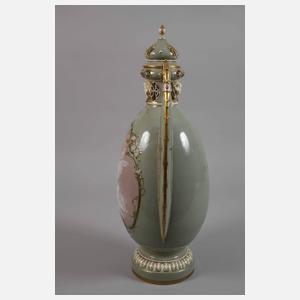 Ernst Wahliss Wien große Prunkvase Pâte sur Pâte