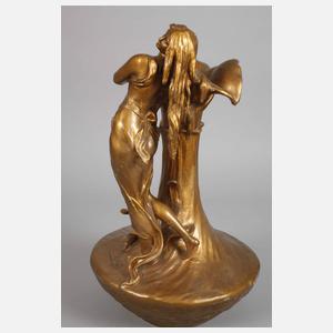 Goldscheider Wien figürliche Vase