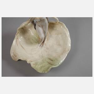 Böhmen Blattschale mit Nymphe