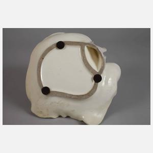 Böhmen Blattschale mit Nymphe