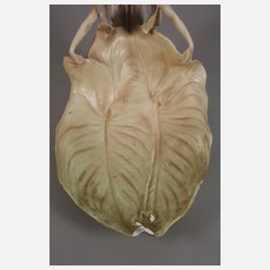 Böhmen große Blattschale mit Nymphe