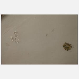 Böhmen große Blattschale mit Nymphe