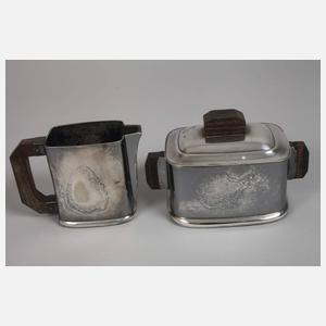 Kaffeekernstück und Tablett Ercuis