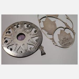 Zwei Silberanhänger Goldschmiedearbeit