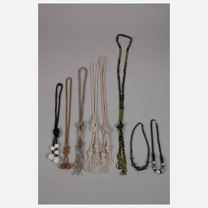 Konvolut Art déco-Ketten Perlstickerei