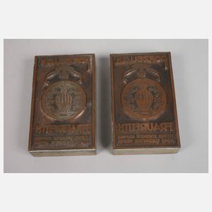 Konvolut Fraureuther Druckplatten und Katalog