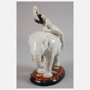 Hertwig & Co. Katzhütte Elefant mit Damenakt