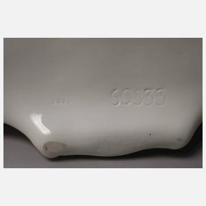 Meissen "Uhrgehäuse mit Jägerin und Hund"