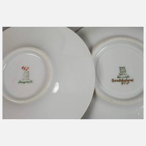 Konvolut Mokkatassen Art déco