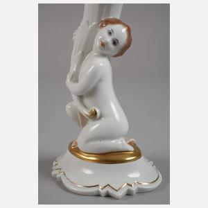 Rosenthal Leuchter "Kniender Putto mit Füllhorn"
