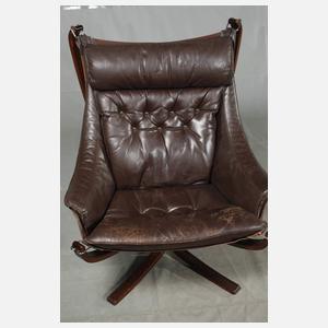 "Falcon-Chair" mit Ottomane