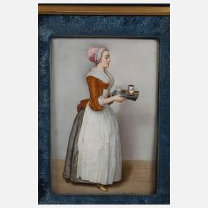 KPM Berlin Bildplatte "Das Schokoladenmädchen"